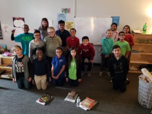 Students conducting festive experiments before holiday break